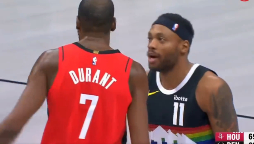 布鲁斯-布朗：如果NBA像冰球那样允许打架 我绝对要上去揍杜兰特一顿