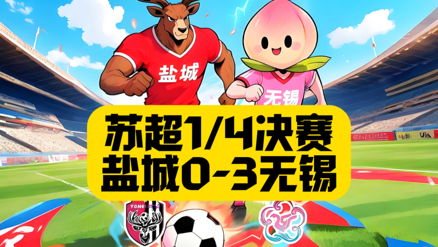 角球连入两球！无锡3比0盐城完胜晋级！半决赛对阵南通！
