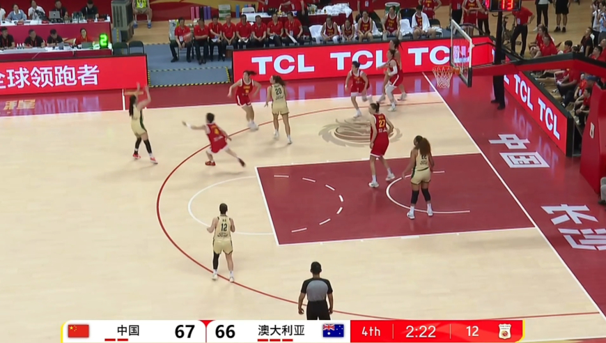 女篮vs澳大利亚最后关键三分钟：杨力维关键两罚稳操胜券四分险胜