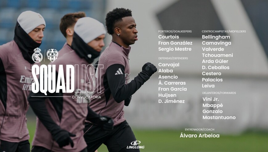 皇马公布战莱万特大名单：姆巴佩回归，罗德里戈缺席