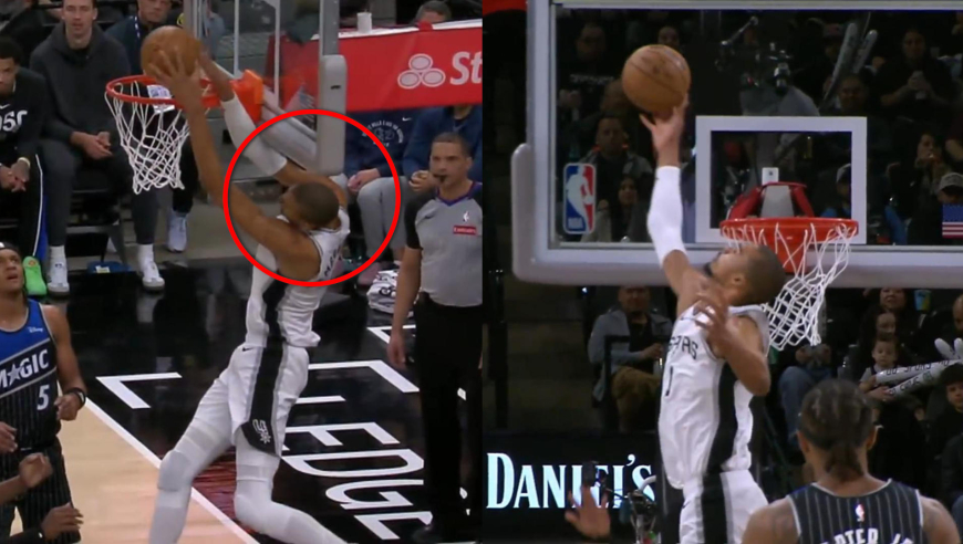 一人摧毁一队！文班亚马头撞篮板+逆天钉板，再进化要改规则了