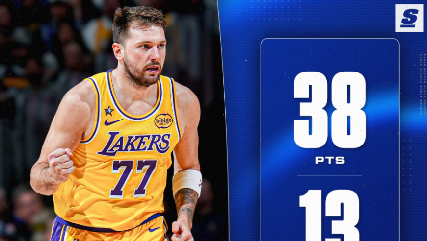 轰38+13+10创纪录！湖蜜高呼东契奇世界最强 詹姆斯：向他致敬