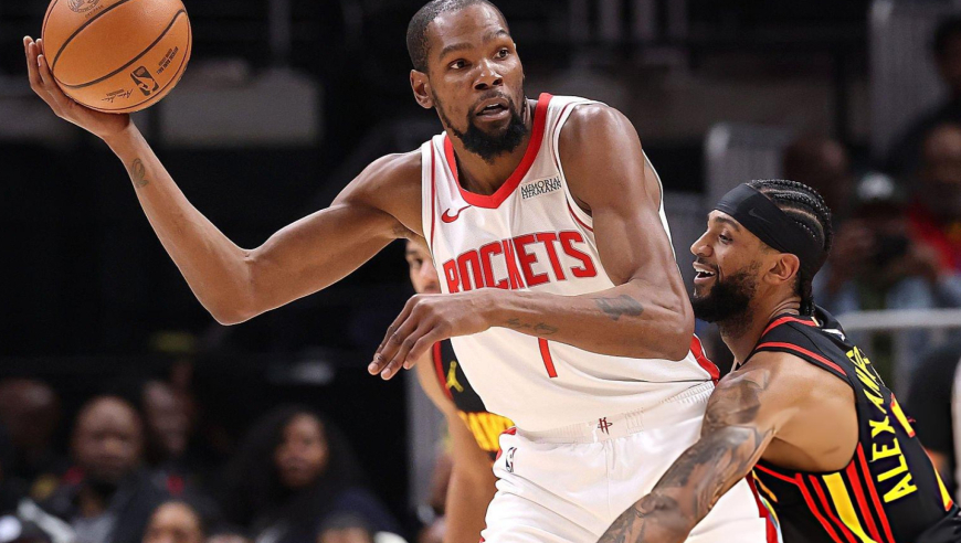 杜兰特31+5+4率火箭大胜！单节16分无解 嘴角被肘出血怒骂对手