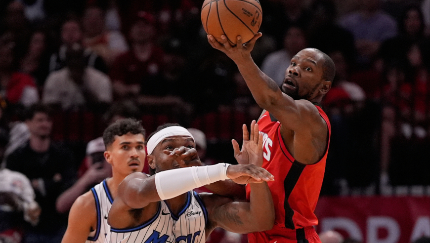 杜兰特vs魔术35分集锦：末节关键三分+加时赛死神中投助火箭逆转