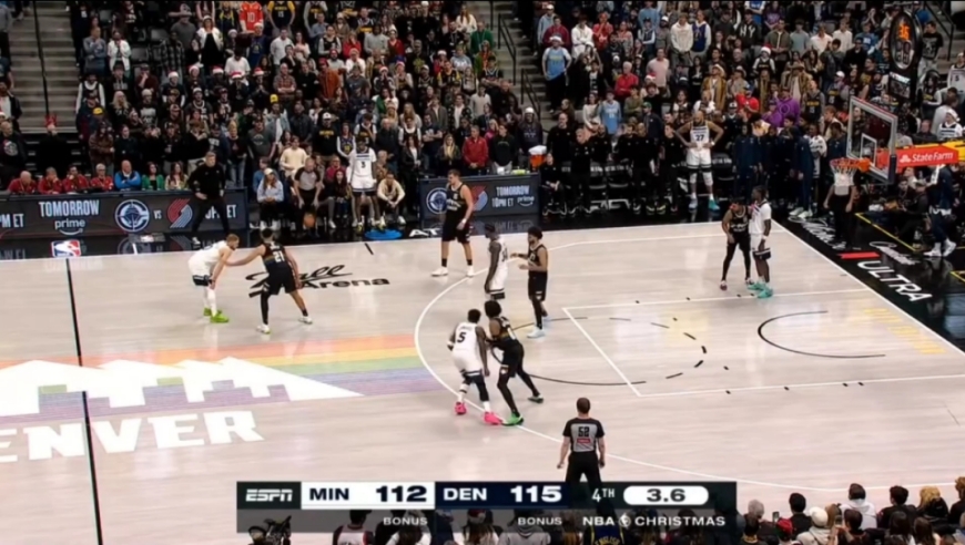 掘金森林狼最后时刻：爱德华兹高难度绝平3分，约基奇连飙关键球逆转比赛