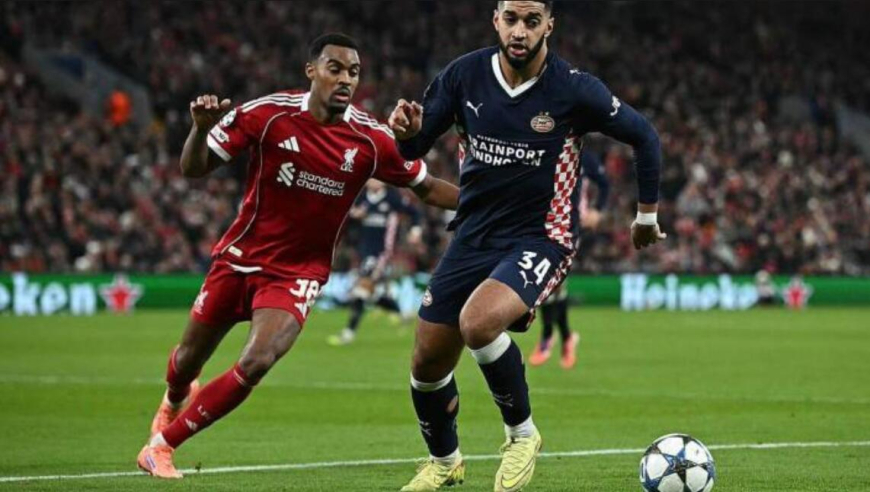 欧冠-拉了坨大的！利物浦主场1-4埃因霍温，范戴克离谱送点，科纳特失误