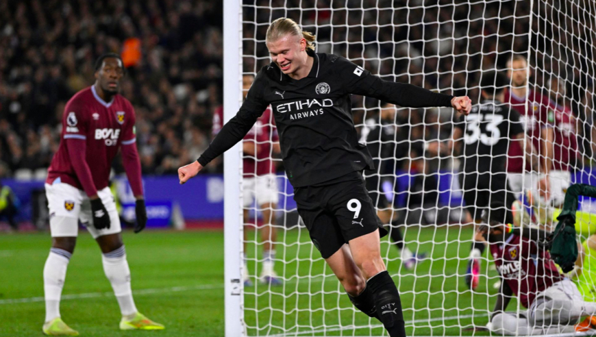 射门24-1！英超：B席破门 曼城1-1西汉姆联两轮不胜落后枪手9分