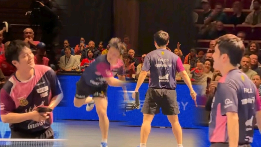 樊振东欧冠首秀零封嗨爆了：Siu起来花式庆祝太可爱，高球暴扣给力