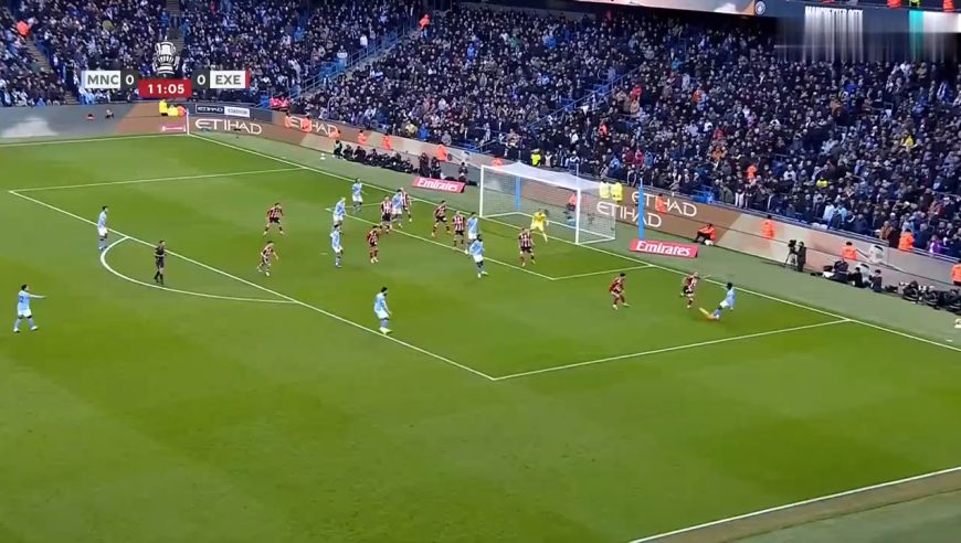 踢疯了！慢镜还原曼城10-1狂胜埃克塞特城全过程，瓜帅疯狂欢呼