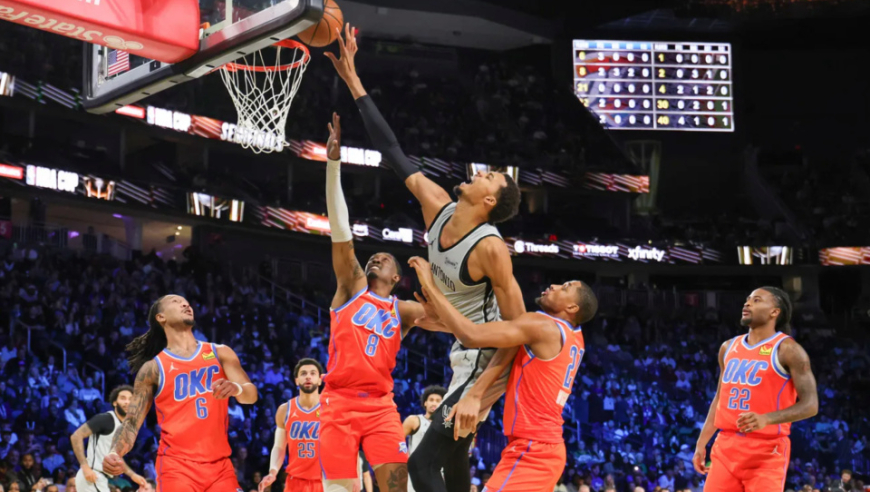 文班复出挺进NBA杯决赛！轰22+9统治攻防两端 在场净胜雷霆21分