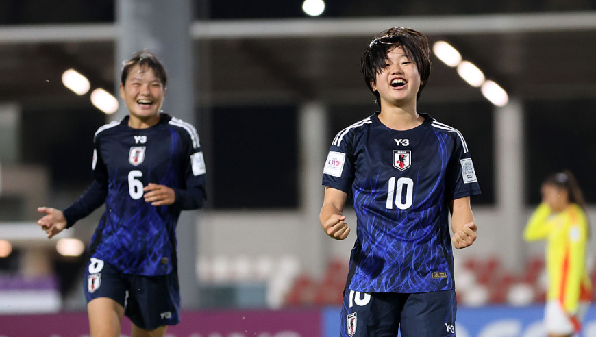女足世少赛：日本4-0大胜哥伦比亚晋级 八强对阵朝鲜女足