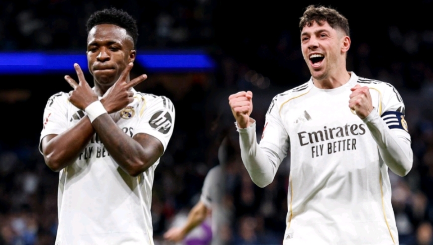 咆哮版解说皇马4-1暂超巴萨登顶！维尼修斯双响主播10秒播报太燃