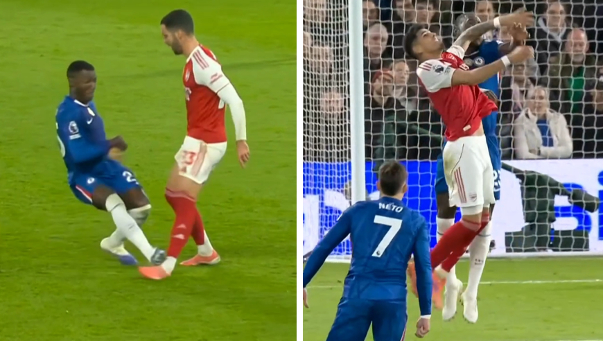 英超伦敦德比如战场：凯塞多鞋钉直踩梅里诺染红，因卡皮耶疑似肘击仅黄牌引蓝军不满