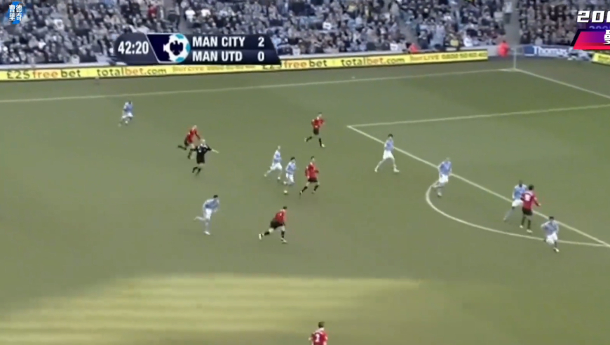 体坛记忆｜曼市德比「曼城3-1曼联」孙继海单防年轻c罗