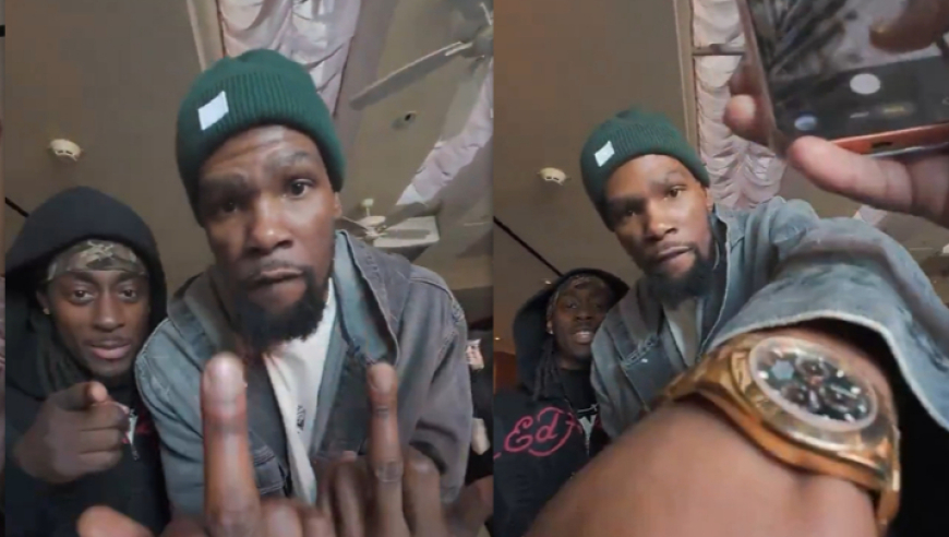 再打一年就退役！杜兰特退休言论引热议 冲镜头竖中指+炫耀名表太嗨