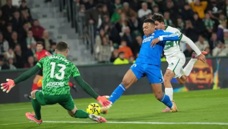 西甲：皇马两度落后2-2平升班马1分领跑 姆巴佩助攻贝林扳平