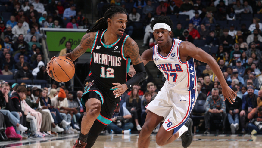 76人灰熊末节最后时刻：莫兰特对飚VJ拖入加时 76人多次浪投