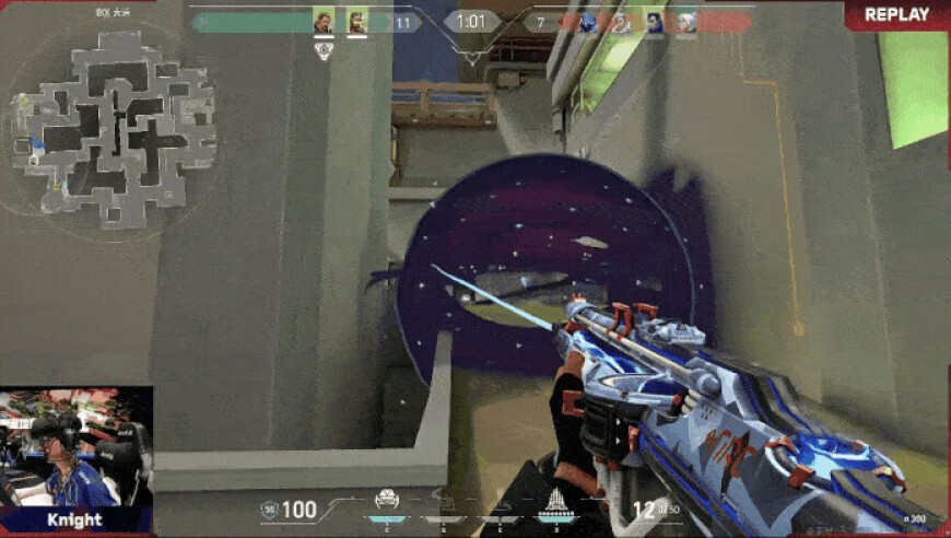 Knight瞬间开枪三杀还以颜色，后续自信反绕拿下五杀