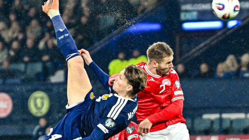 3分钟看苏格兰4-2丹麦：麦克托米奈、蒂尔尼破门，霍伊伦点射