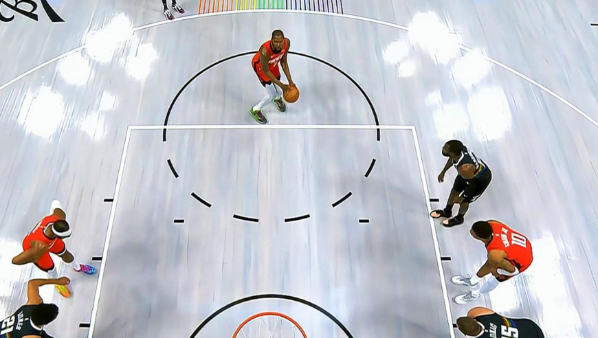 开始较劲！约基奇连续两次单打得分 杜兰特造三分犯规三罚全中回应