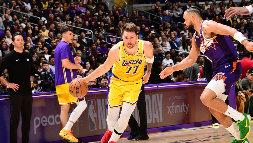 太阳终结湖人7连胜！狄龙33分布克伤退 东契奇38+11+9失误