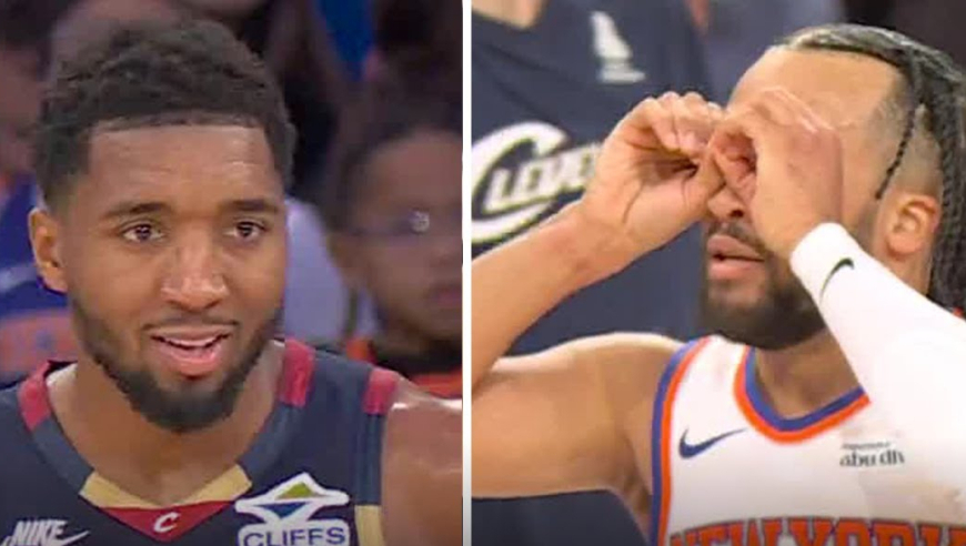 尼克斯骑士决胜6分钟：布伦森唐斯导演17分逆转 米切尔超远绝杀失败！