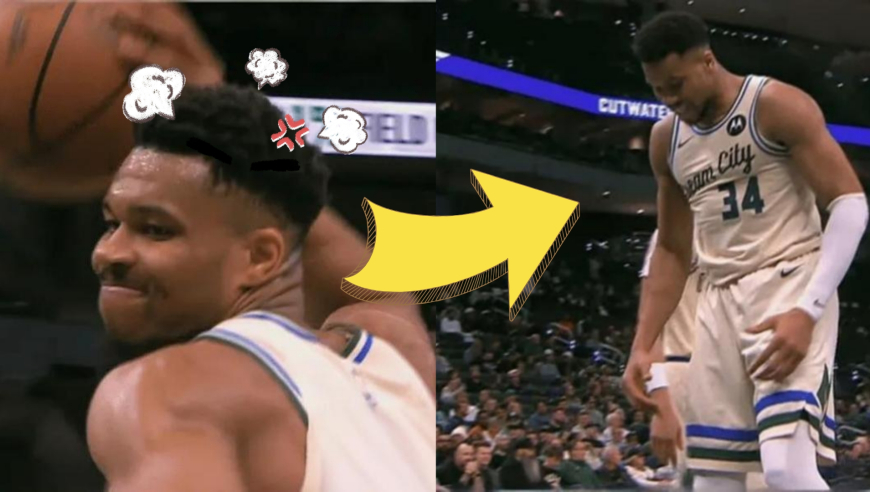 字母哥摔球瞬间曝光！自己漏篮板却摔球发泄，雄鹿这次必分手了？