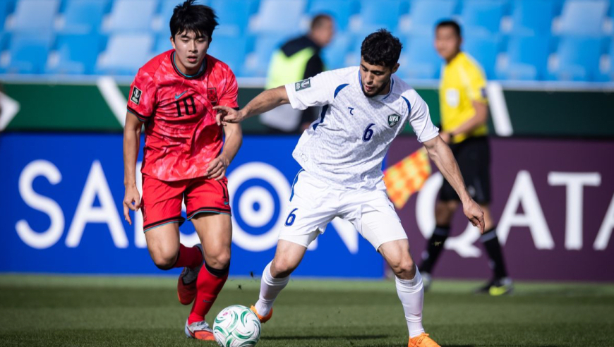 U23亚洲杯：乌兹别克斯坦2-0韩国 两队携手出线 卡里莫夫破门