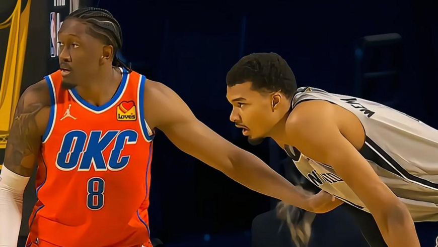 强到离谱！文班亚马连续后仰+上篮造犯规联手福克斯连拿9分硬抗雷霆