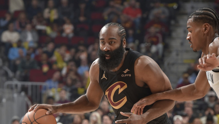 骑士7人上双轻取篮网豪取6连胜 哈登三节16+5+9转会后未尝败绩